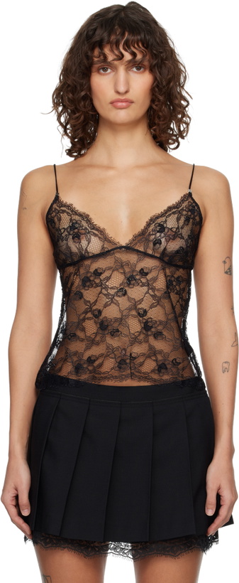 Photo: AMIRI Black Lace Cami Top