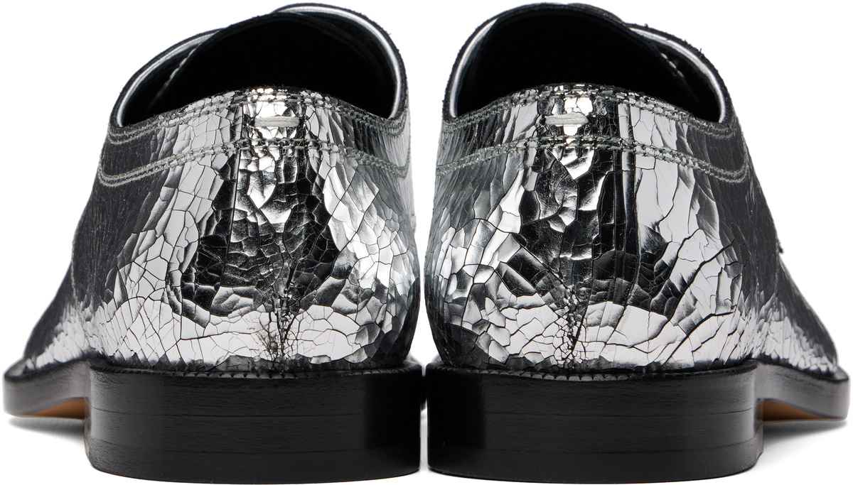 Maison Margiela Silver Tabi Broken Mirror Derbys
