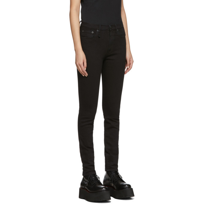 R13 Black High-Rise Skinny Jeans R13