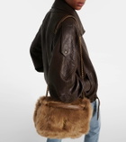 Saint Laurent Niki Large faux fur shoulder bag