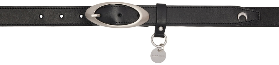 Photo: Marine Serre Black Thin Moon-Studs Belt