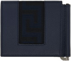 Versace Navy Greca Wallet