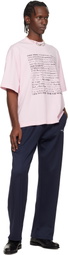 VETEMENTS Navy Cut-Up Athletic Sweatpants