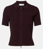 Victoria Beckham Ribbed-knit zip-up top