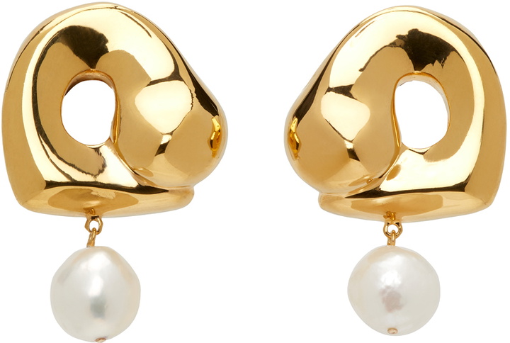 Photo: AGMES Gold Simone Bodmer Turner Edition Pearl Large Sandra Earrings