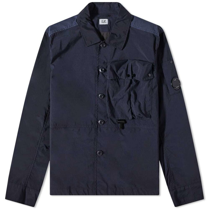 Photo: C.P. Company Men's Taylon - P Zip Overshirt in Total Eclipse