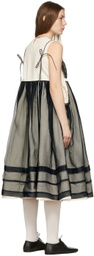 Renli Su Black & Off-White Illusion Strap Dress