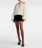 Chloé Polka-dot jacquard silk-blend mousseline top
