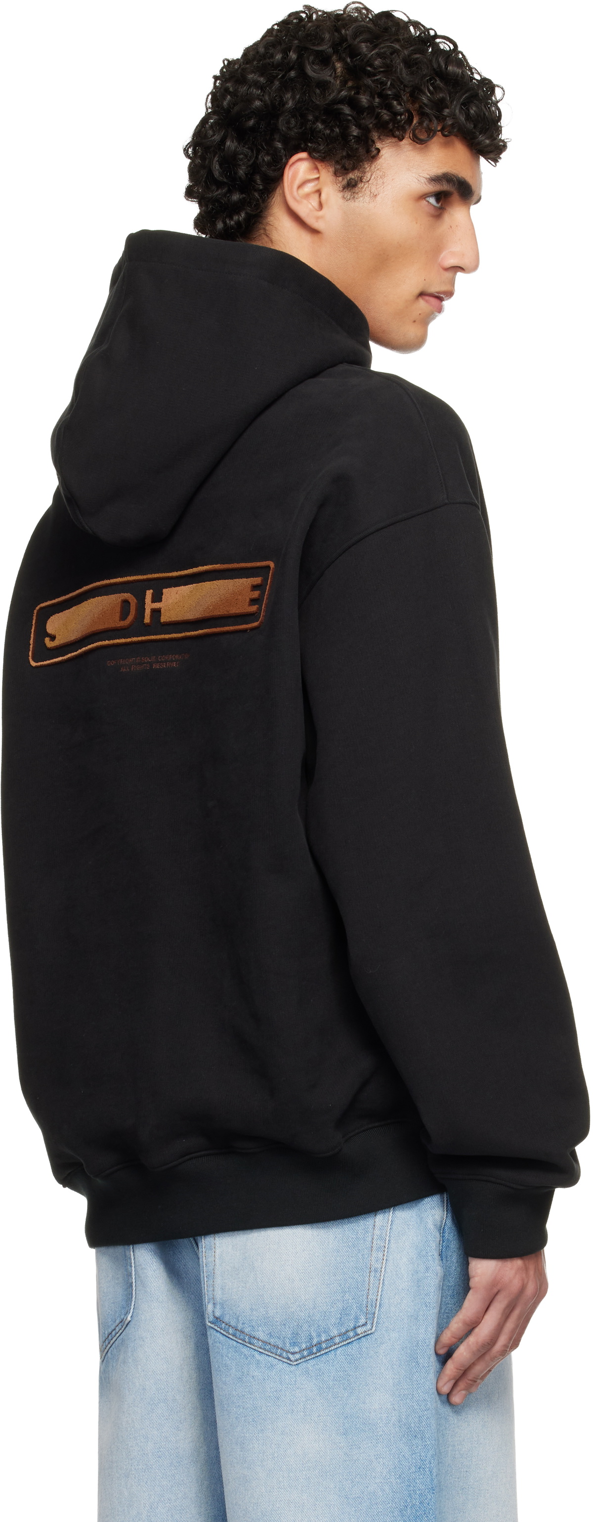 Solid Homme Black Back Logo Hoodie