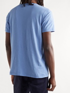 HARTFORD - Printed Slub Cotton-Jersey T-Shirt - Blue