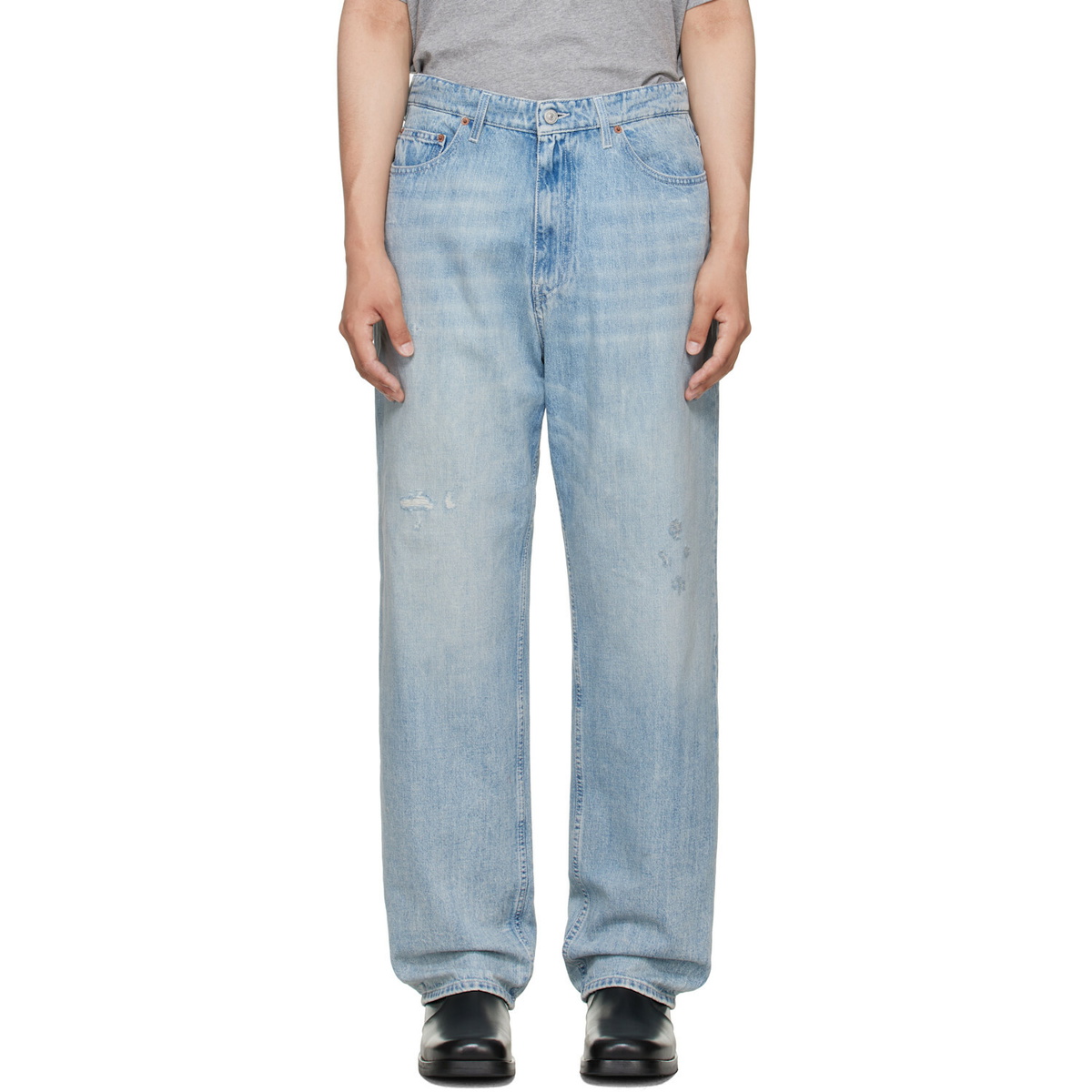 MM6 Maison Margiela Blue Distressed Jeans