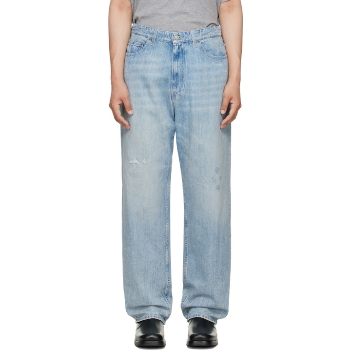 Photo: MM6 Maison Margiela Blue Distressed Jeans
