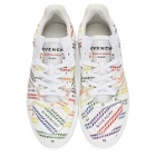 Givenchy White Chain Rainbow Wing Low Sneakers