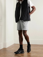 Nike - Solo Swoosh Straight-Leg Logo-Embroidered Mesh Shorts - Gray