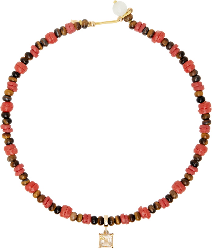 Photo: Wales Bonner Red & Brown Dream Necklace