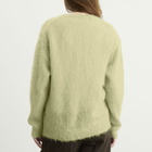 Auralee Women's Mohair Knit Pullover in Light Khaki