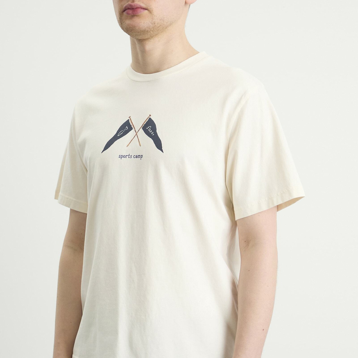 Foret Men's Pennant T-Shirt in Cloud