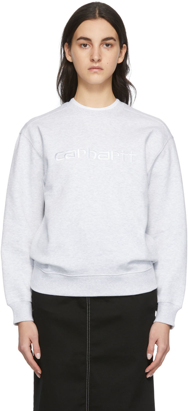 Carhartt Work In Progress Grey Logo Sweatshirt Carhartt WIP