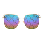 Gucci Gold and Multicolor GG0802S Sunglasses