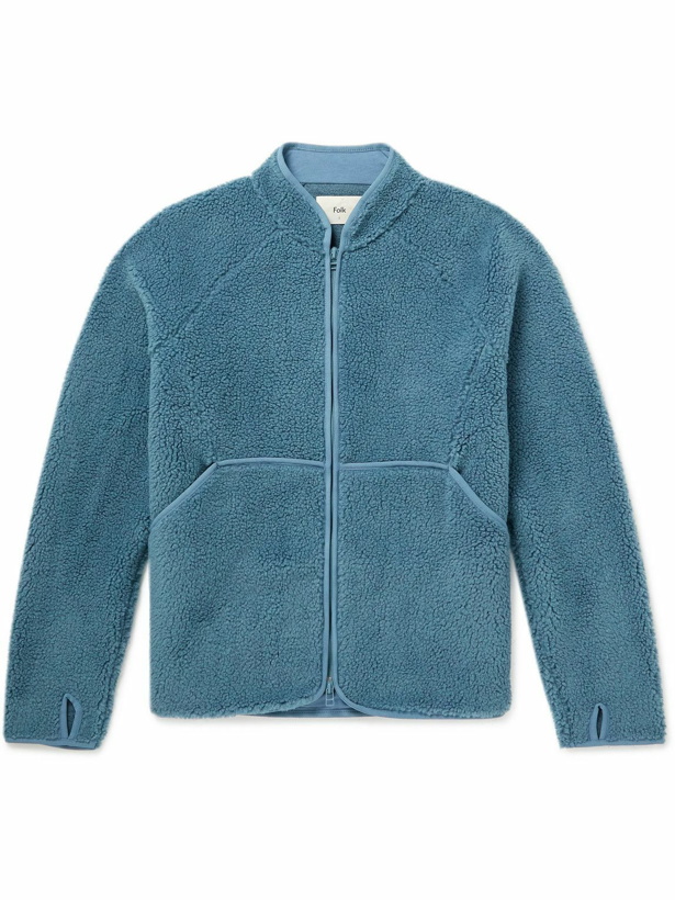 Photo: Folk - Puzzle Fleece Jacket - Blue