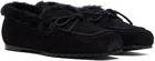 Aeyde Black Jasper Shearling Loafers