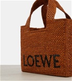 Loewe Paula's Ibiza Font Small raffia tote bag