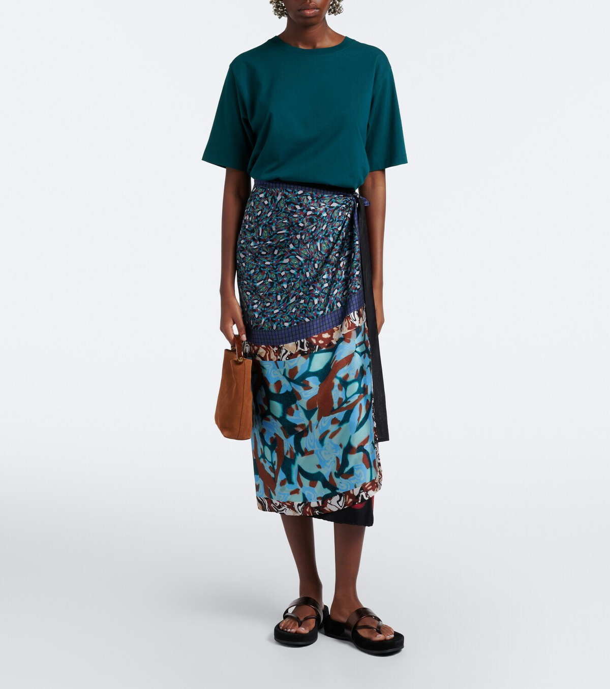 Dries Van Noten Metallic leather thong sandals