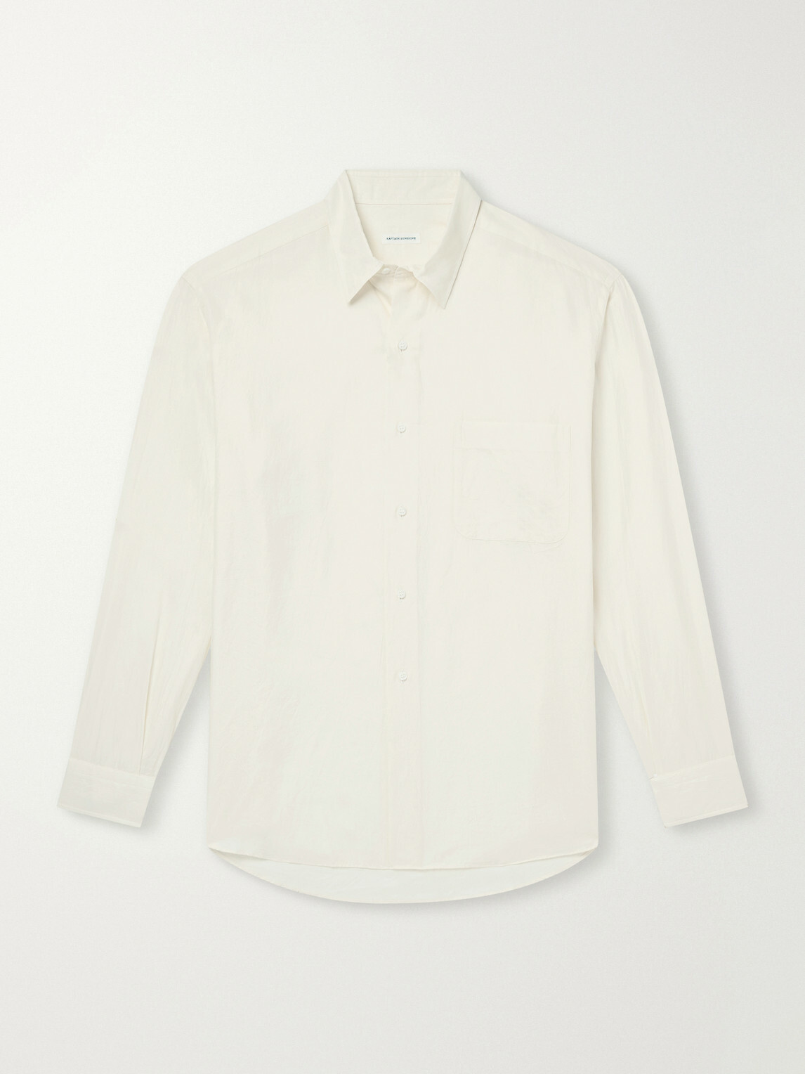 Kaptain Sunshine - Cotton and Silk-Blend Twill Shirt - Neutrals
