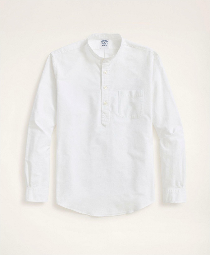 Photo: Brooks Brothers Men's Regent Regular-Fit Cotton Oxford Popover Shirt | White