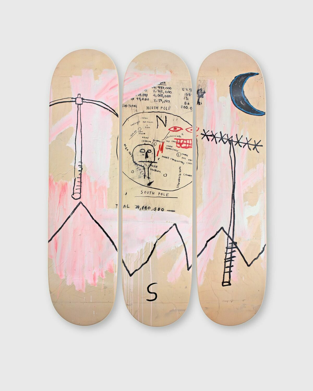 The Skateroom X Jean-Michel Basquiat BOTH POLES Multi-color Mens Home deco