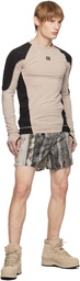 RCOS Taupe & Black Compression Base Layer T-shirt
