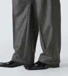 Saint Laurent Pinstripe wool and cashmere suit pants