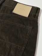 Altea - Perth Straight-Leg Garment-Dyed Cotton-Corduroy Trousers - Brown