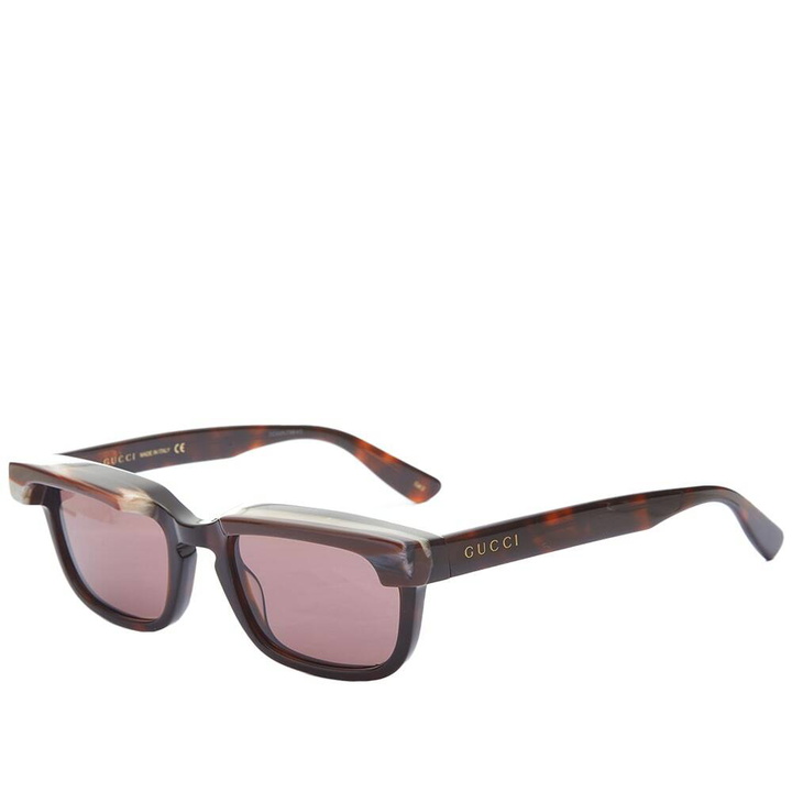 Photo: Gucci Men's Eyewear GG1166S Sunglasses in Havana/Brown