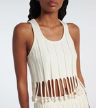 Loewe Paula's Ibiza embellished cotton crop top