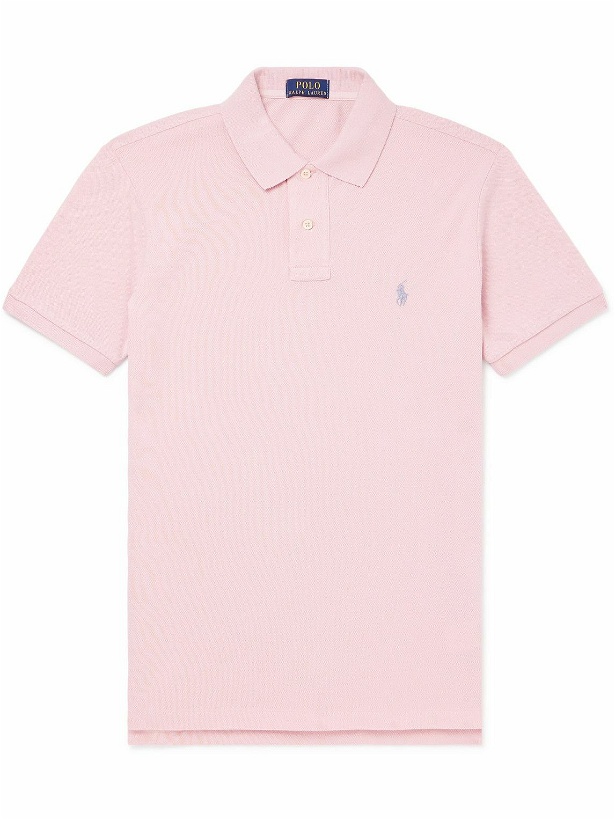 Photo: Polo Ralph Lauren - Logo-Embroidered Cotton-Piqué Polo Shirt - Pink