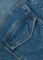 Good American Panelled Stretch-denim Jacket Indigo