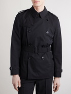 Burberry - Kensington Cotton-Gabardine Trench Coat - Black