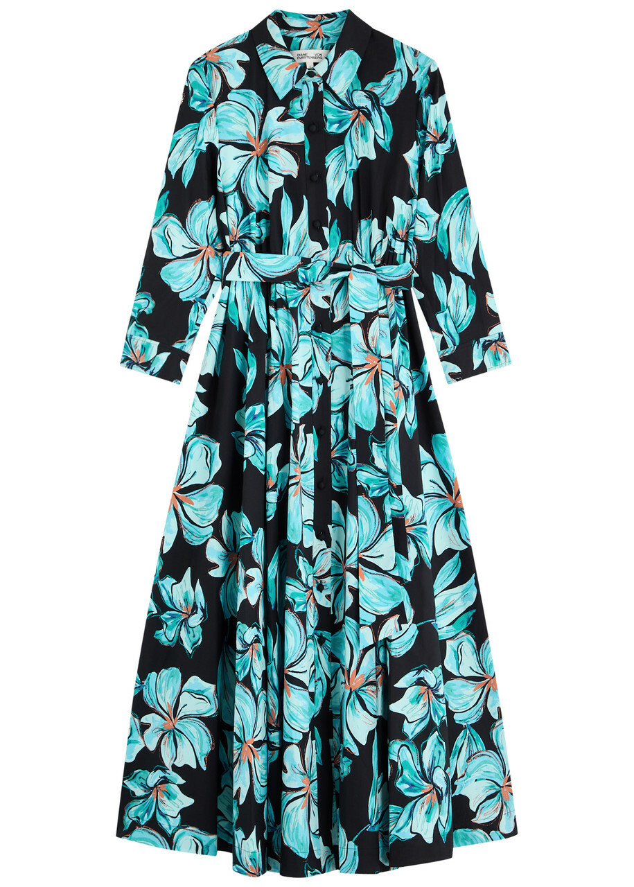 【DIANE von FURSTENBERG】Jemma フローラルミディドレス DIANE VON FURSTENBERG Jemma printed crepe midi dress | THE