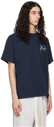 Recto Navy Embroidered T-Shirt