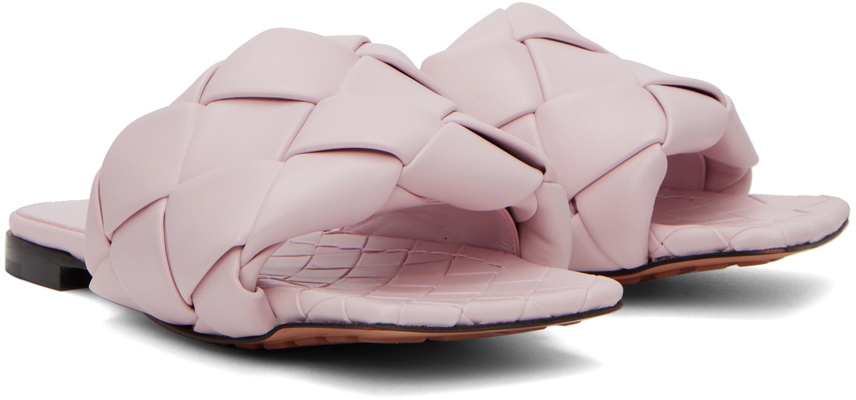 Bottega Veneta Pink Lido Flat Sandals Bottega Veneta