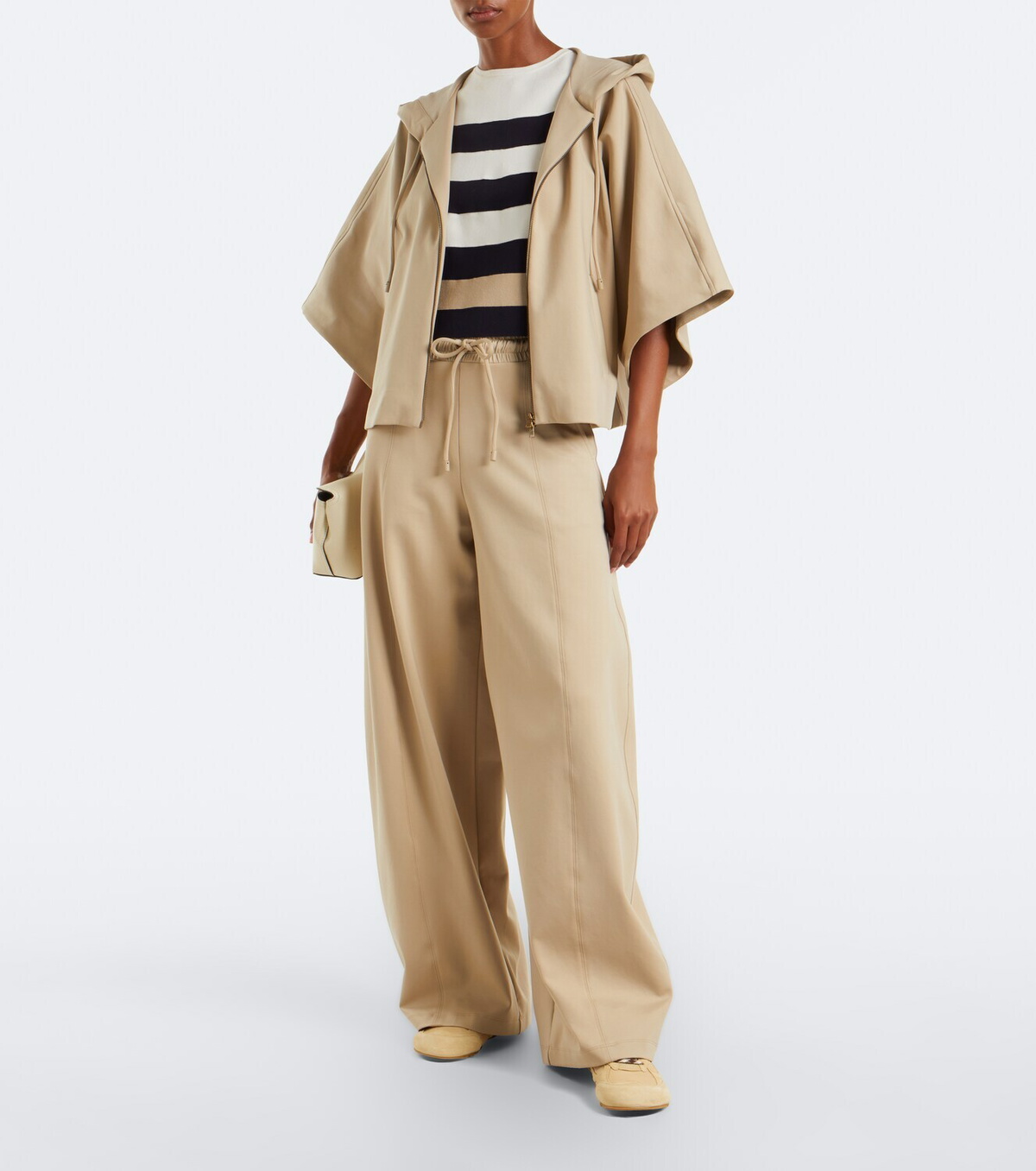 Max Mara Caped zip-up hoodie