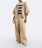Max Mara Caped zip-up hoodie