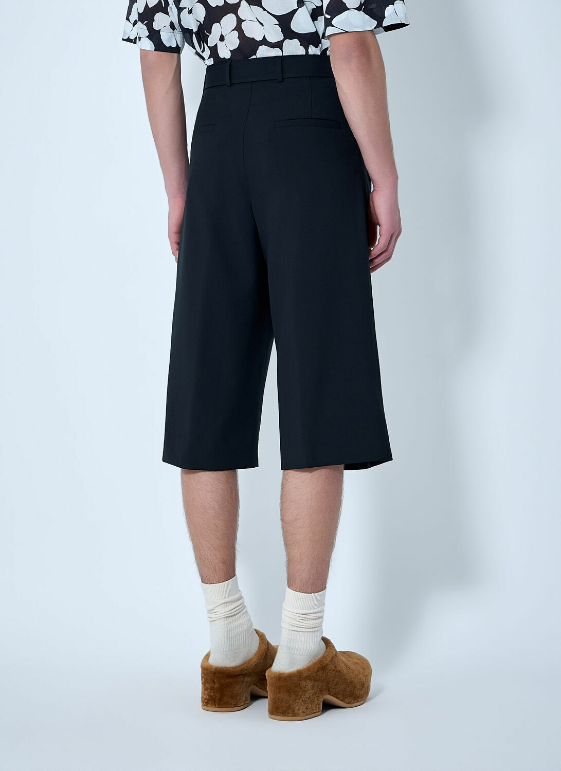Dries Van Noten Pleated Wool Knee-Length Trousers
