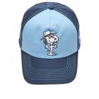Butter Goods Men's x Peanuts Spike 5 Panel Cap in Navy/Light Blue 
