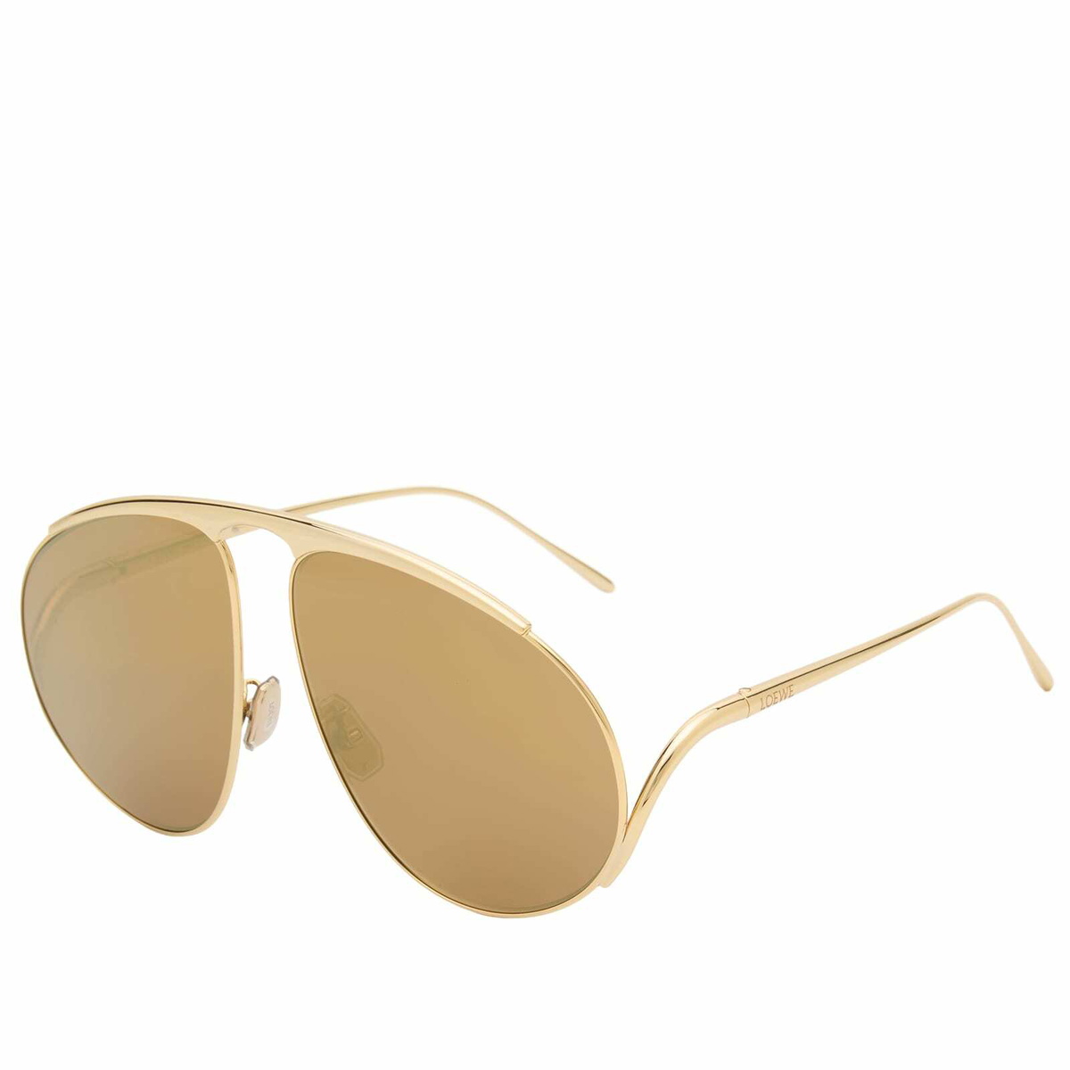 Loewe Eyewear Signature Pilot Sunglasses in Gold 