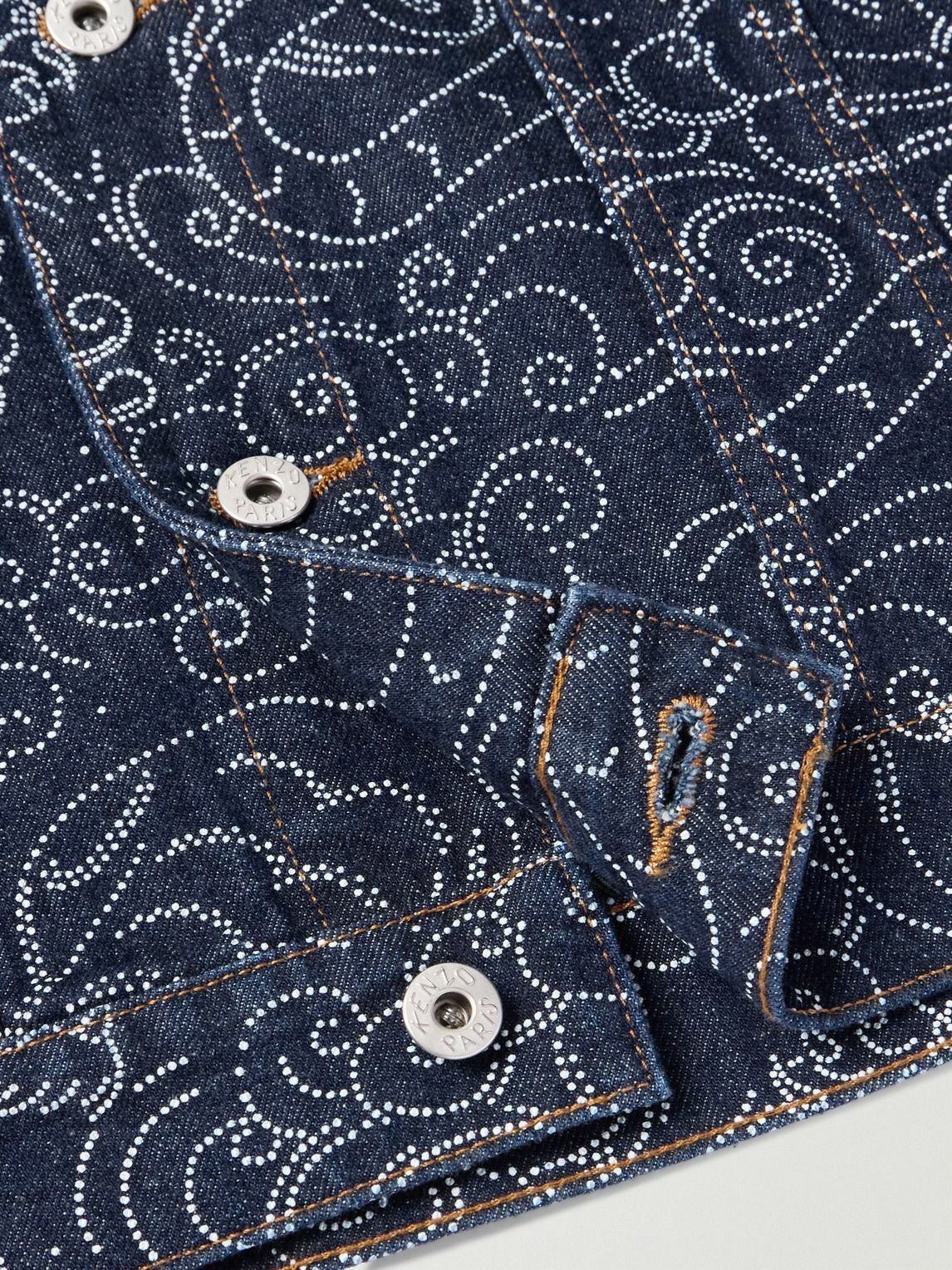 KENZO - Star Tiger Printed Denim Trucker Jacket - Blue Kenzo