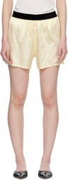 TOM FORD Yellow Stretch Silk Satin Boxer Shorts