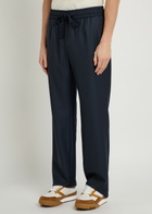 Dolce & Gabbana Drawstring Straight-leg Wool Trousers Black
