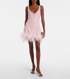 Clio Peppiatt Coralina crystal-embellished minidress